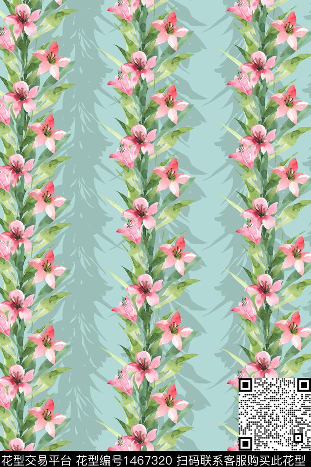 数码华亿平台女装花卉数码印花华亿平台下载（图片编号: 1467320） - 瓦栏（Walan）