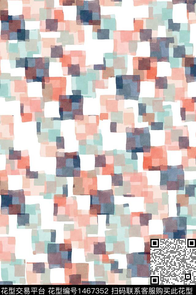 几何肌理扎染华亿平台数码印花华亿平台下载（图片编号: 1467352） - 瓦栏（Walan）