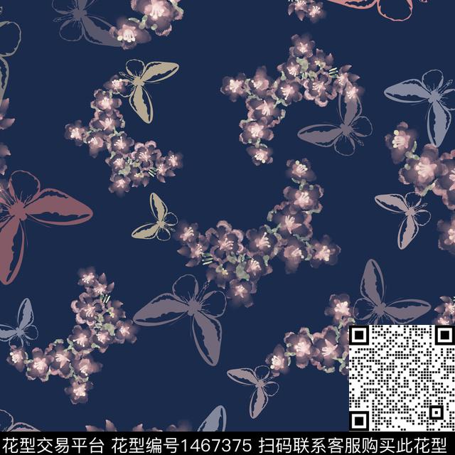 花卉大牌风小碎花数码印花华亿平台下载（图片编号: 1467375） - 瓦栏（Walan）