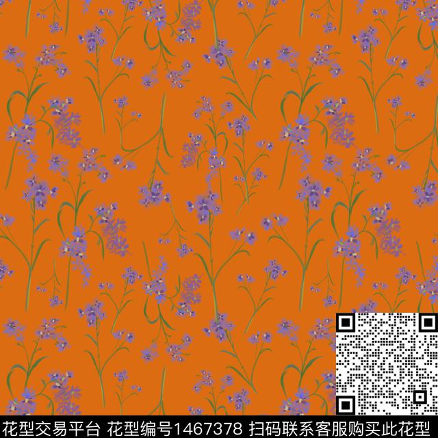 花卉大牌风小碎花数码印花华亿平台下载（图片编号: 1467378） - 瓦栏（Walan）