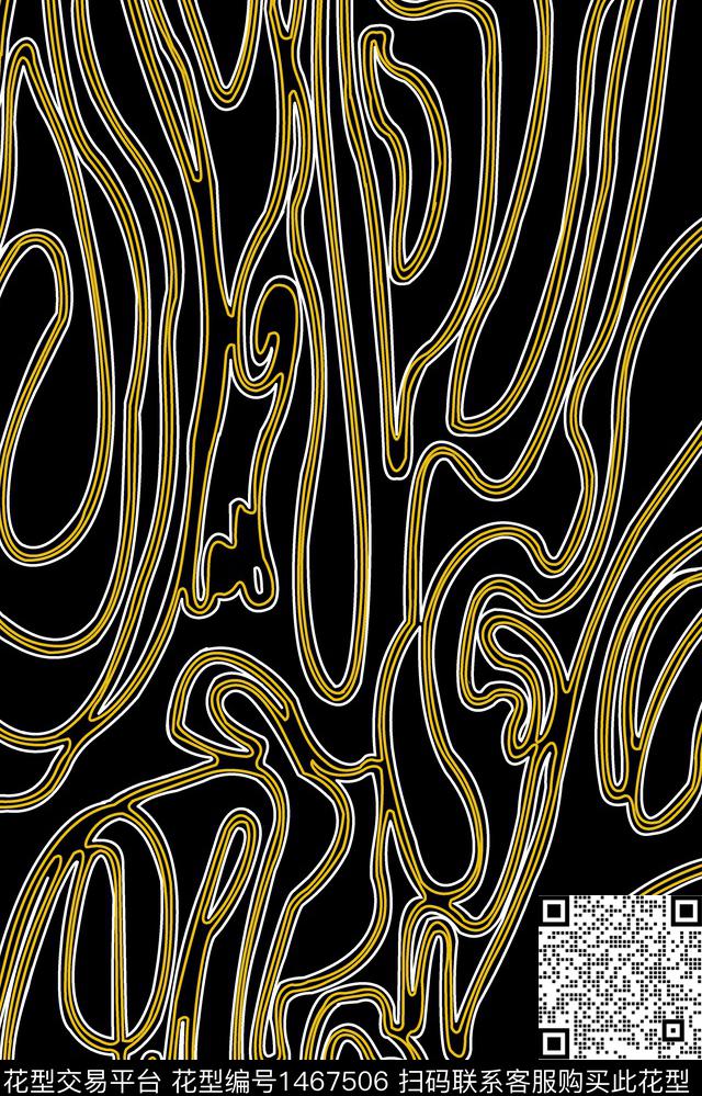 线条几何简约传统印花华亿平台下载（图片编号: 1467506） - 瓦栏（Walan）