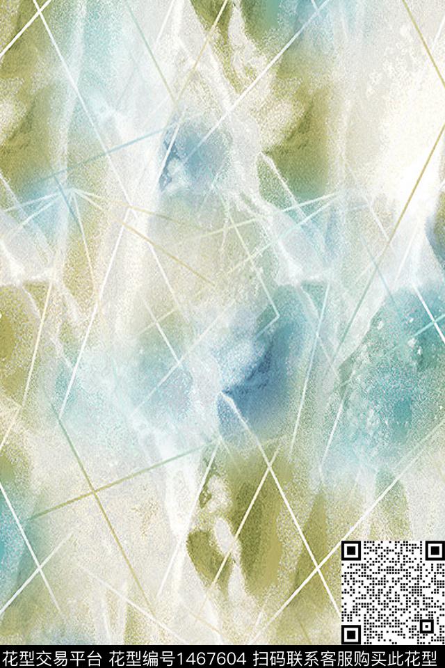 水彩几何肌理数码印花华亿平台下载（图片编号: 1467604） - 瓦栏（Walan）