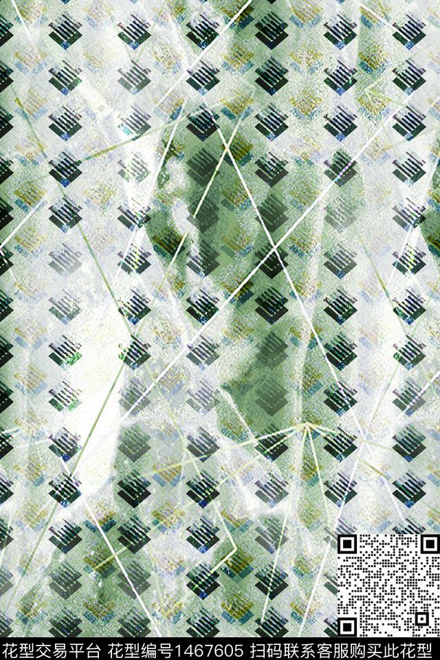水彩几何肌理数码印花华亿平台下载（图片编号: 1467605） - 瓦栏（Walan）