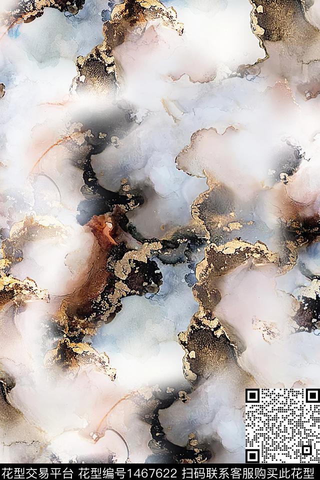 时尚抽象真丝数码印花华亿平台下载（图片编号: 1467622） - 瓦栏（Walan）