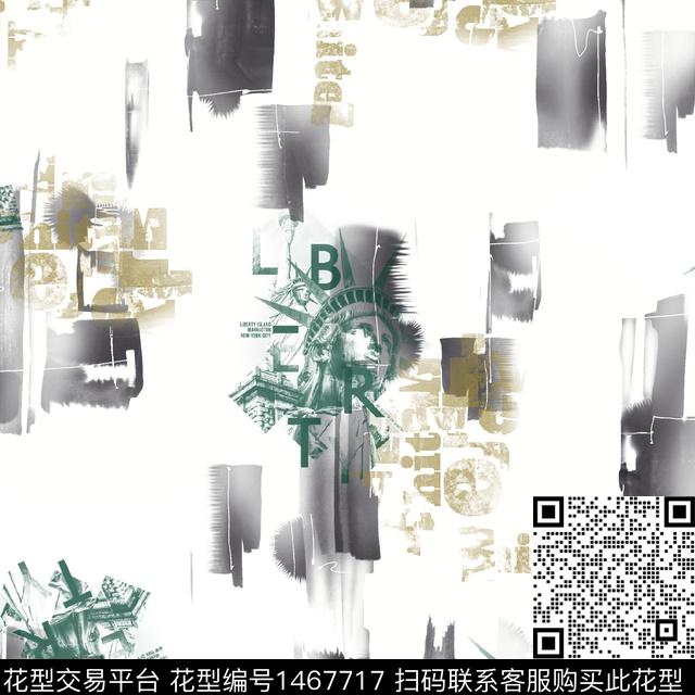 写意男装满版花字母数码印花华亿平台下载（图片编号: 1467717） - 瓦栏（Walan）