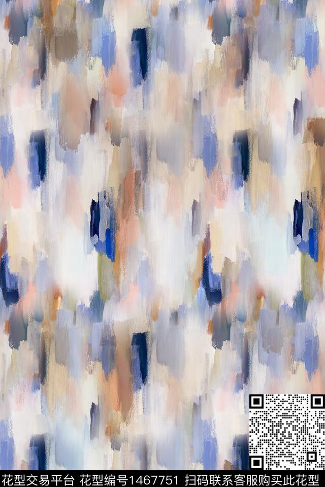 水彩肌理年轻女性数码印花华亿平台下载（图片编号: 1467751） - 瓦栏（Walan）