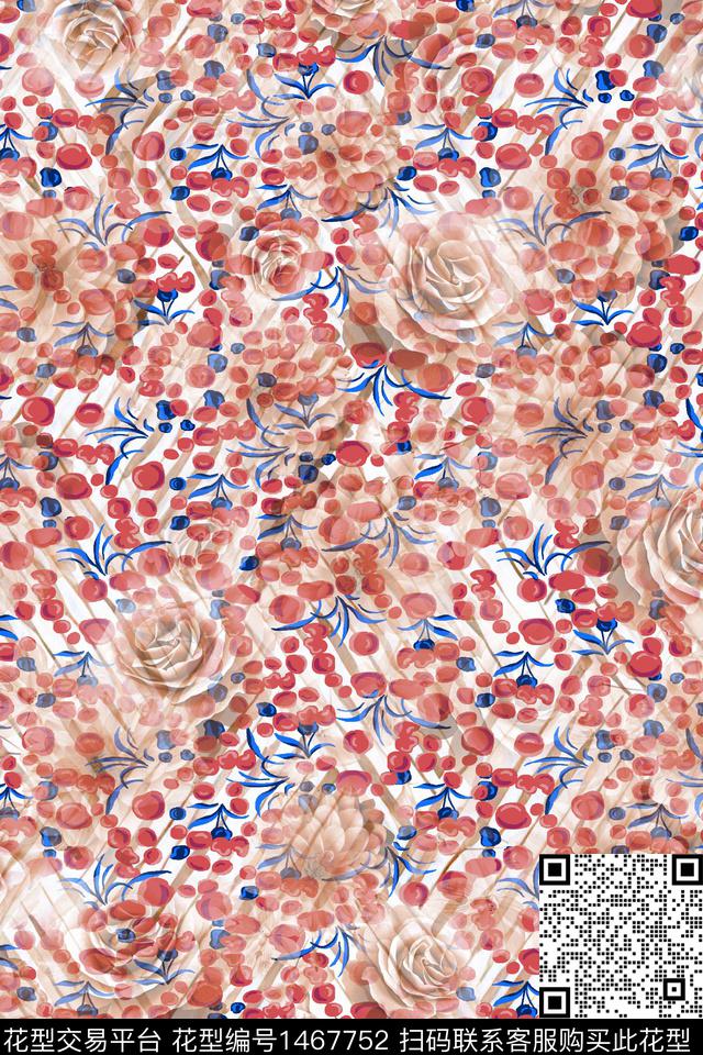 水彩年轻女性大牌风数码印花华亿平台下载（图片编号: 1467752） - 瓦栏（Walan）