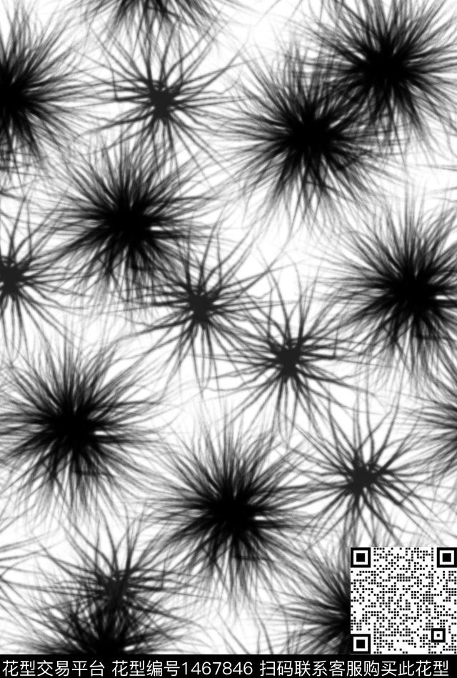 水墨风花卉丝绒数码印花华亿平台下载（图片编号: 1467846） - 瓦栏（Walan）