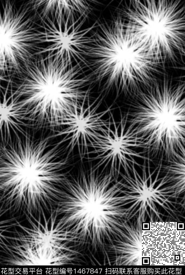 水墨风花卉丝绒数码印花华亿平台下载（图片编号: 1467847） - 瓦栏（Walan）