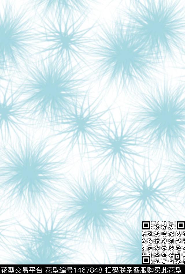 水墨风花卉丝绒数码印花华亿平台下载（图片编号: 1467848） - 瓦栏（Walan）