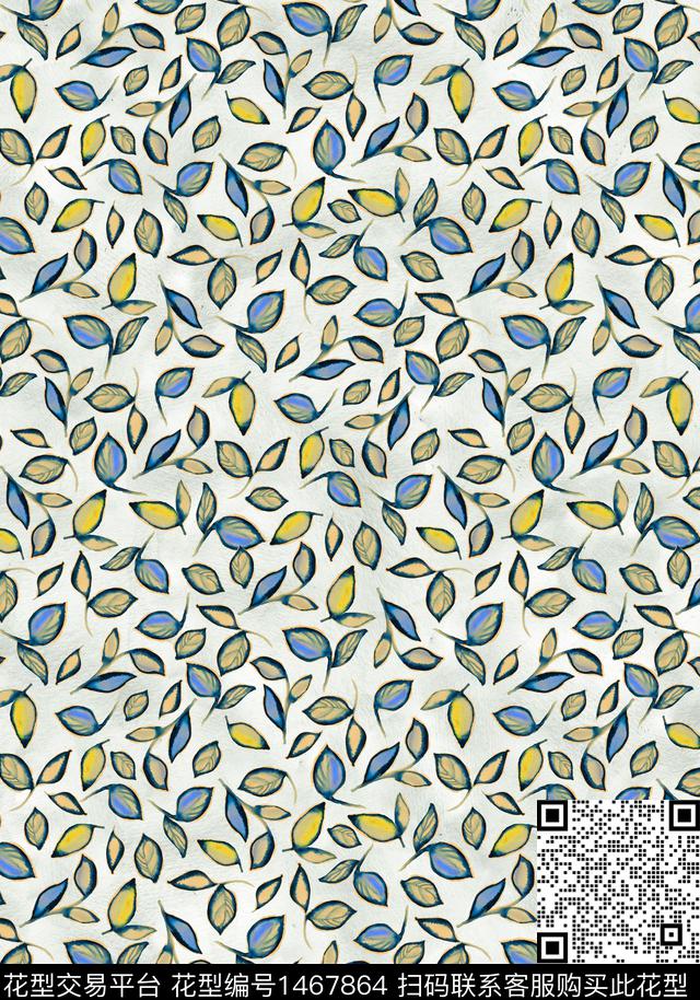 水彩棉麻小碎花数码印花华亿平台下载（图片编号: 1467864） - 瓦栏（Walan）