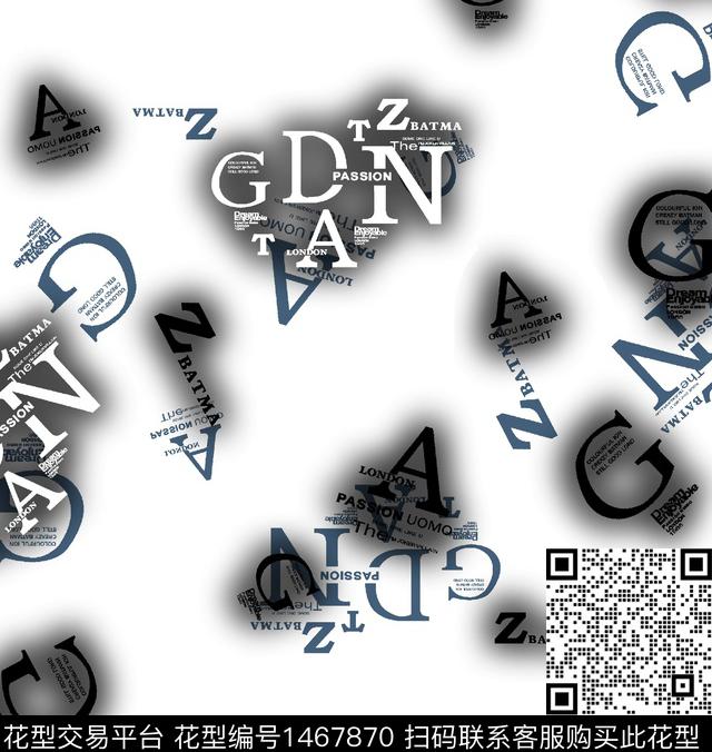 字母格子几何数码印花华亿平台下载（图片编号: 1467870） - 瓦栏（Walan）