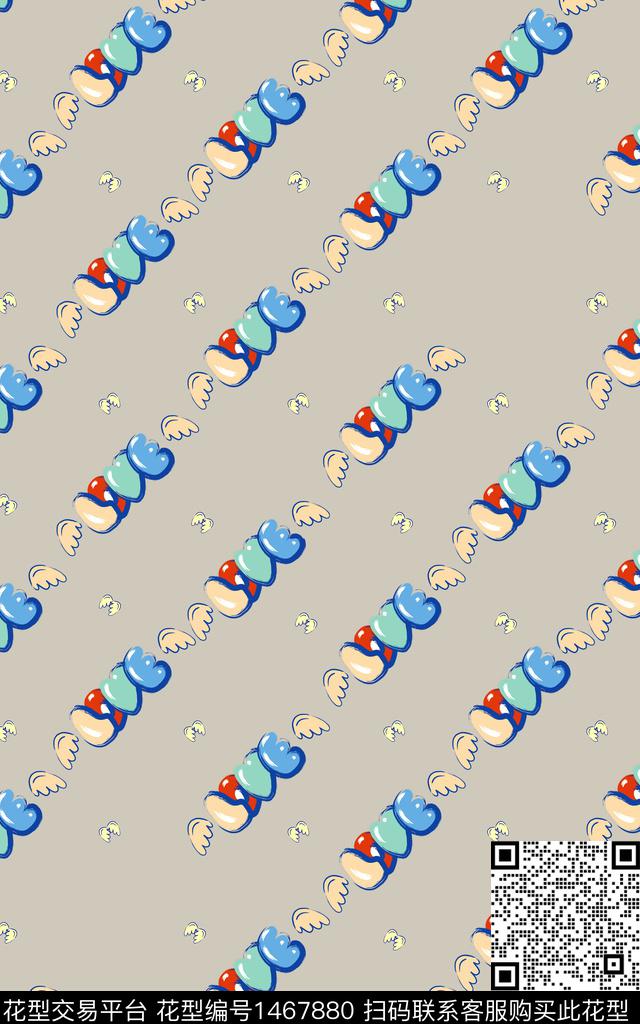 字母童装可爱数码印花华亿平台下载（图片编号: 1467880） - 瓦栏（Walan）