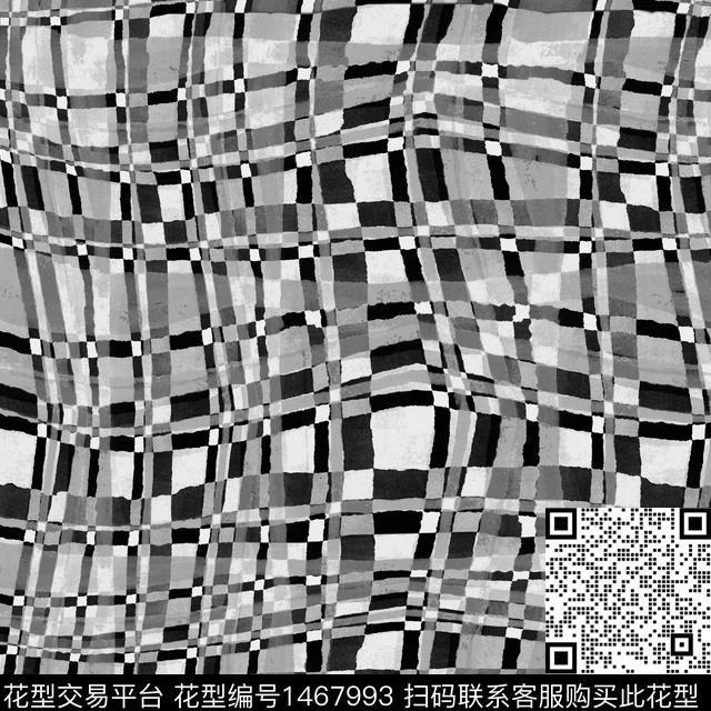 字母几何格子数码印花华亿平台下载（图片编号: 1467993） - 瓦栏（Walan）