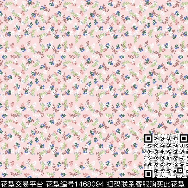 年轻女性小清新小碎花传统印花华亿平台下载（图片编号: 1468094） - 瓦栏（Walan）