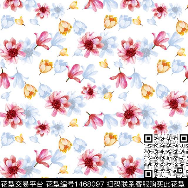 水彩年轻女性大牌风数码印花华亿平台下载（图片编号: 1468097） - 瓦栏（Walan）