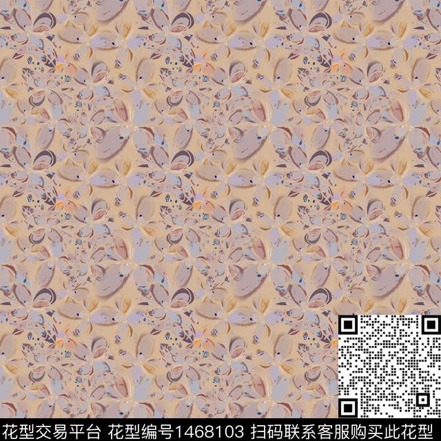 线条花卉小碎花传统印花华亿平台下载（图片编号: 1468103） - 瓦栏（Walan）