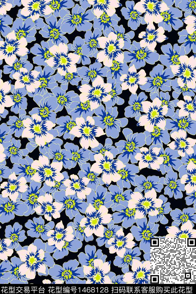 女装大牌风小碎花数码印花华亿平台下载（图片编号: 1468128） - 瓦栏（Walan）