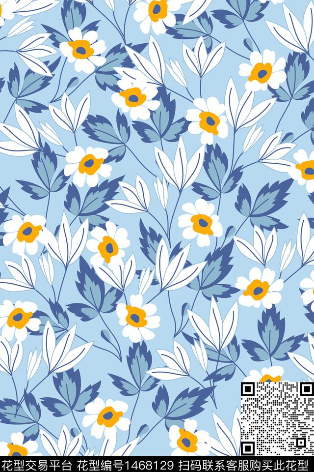 女装大牌风小碎花数码印花华亿平台下载（图片编号: 1468129） - 瓦栏（Walan）