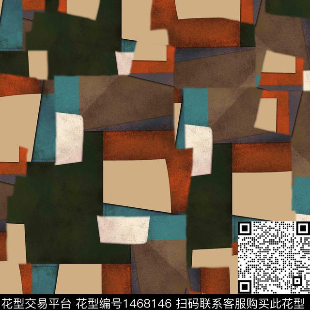 纹理抽象真丝数码印花华亿平台下载（图片编号: 1468146） - 瓦栏（Walan）