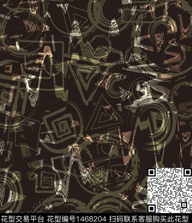 大衣几何趋势华亿平台数码印花华亿平台下载（图片编号: 1468204） - 瓦栏（Walan）