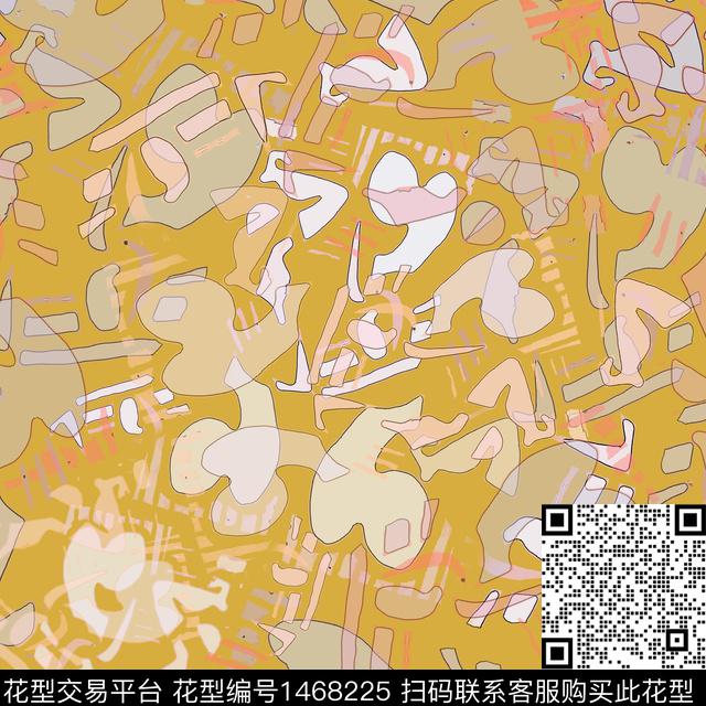 线条涂鸦男装传统印花华亿平台下载（图片编号: 1468225） - 瓦栏（Walan）