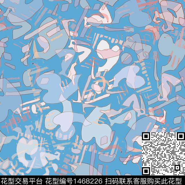 线条涂鸦男装传统印花华亿平台下载（图片编号: 1468226） - 瓦栏（Walan）