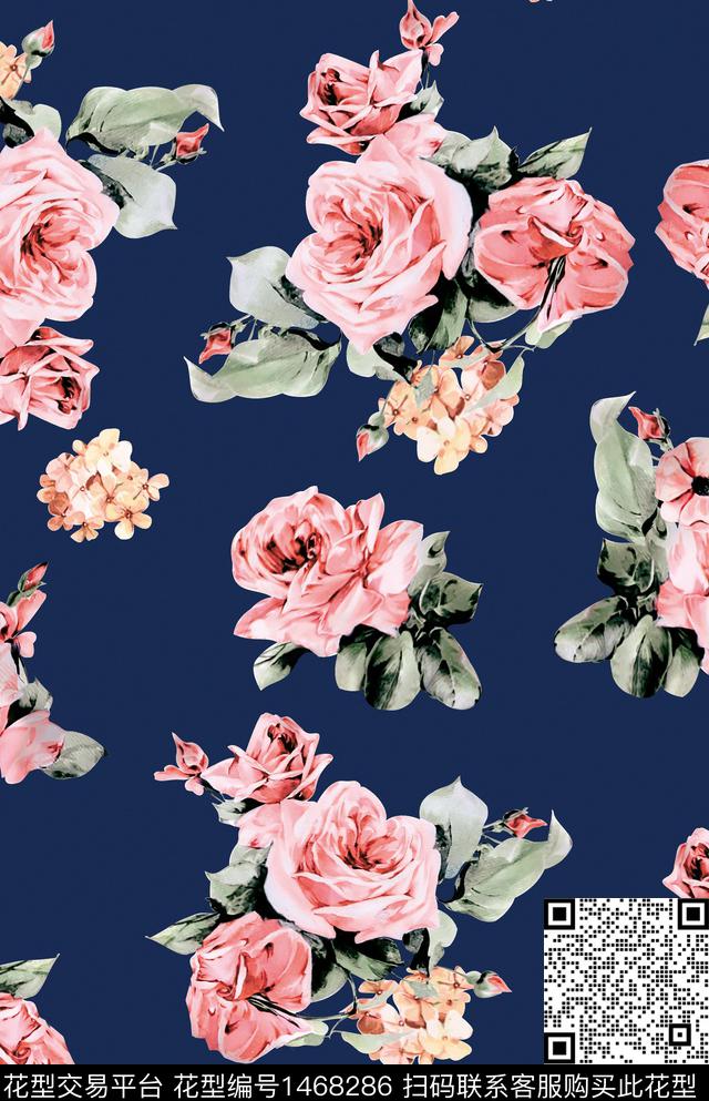 绿植树叶数码华亿平台女装数码印花华亿平台下载（图片编号: 1468286） - 瓦栏（Walan）