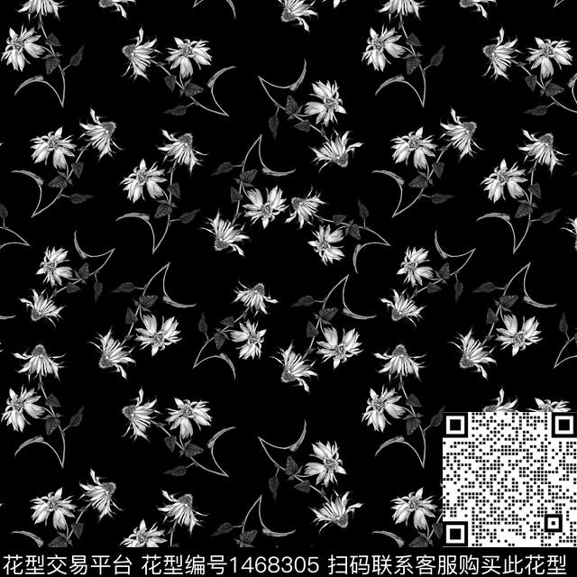 黑白华亿平台年轻女性大牌风传统印花华亿平台下载（图片编号: 1468305） - 瓦栏（Walan）