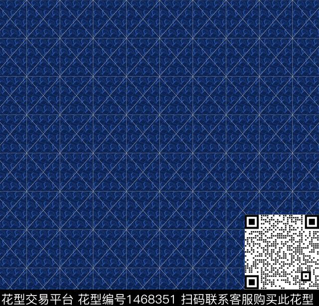 几何格子简约传统印花华亿平台下载（图片编号: 1468351） - 瓦栏（Walan）