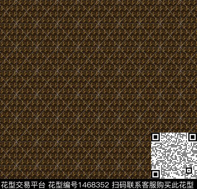 几何格子简约传统印花华亿平台下载（图片编号: 1468352） - 瓦栏（Walan）