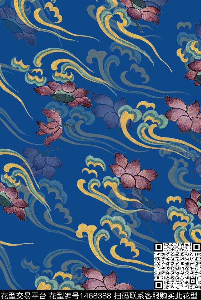 旗袍香云纱敦煌数码印花华亿平台下载（图片编号: 1468388） - 瓦栏（Walan）