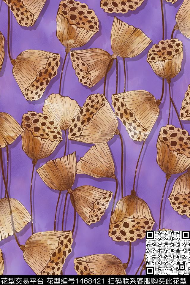 中国风真丝香云纱数码印花华亿平台下载（图片编号: 1468421） - 瓦栏（Walan）