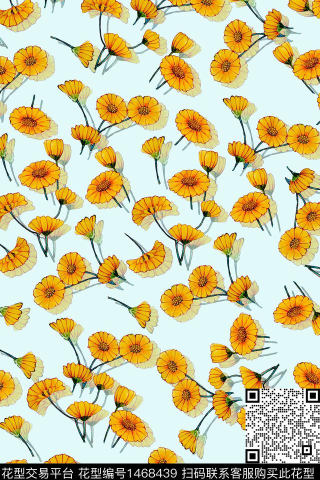 花卉年轻女性潮牌数码印花华亿平台下载（图片编号: 1468439） - 瓦栏（Walan）