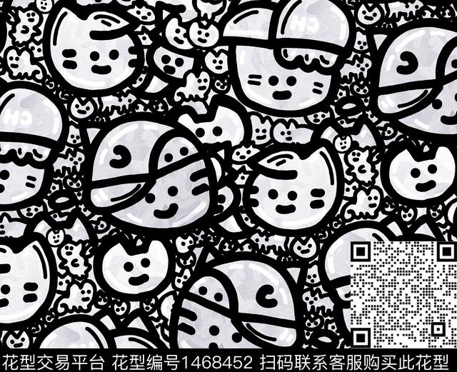 字母卡通人物动漫数码印花华亿平台下载（图片编号: 1468452） - 瓦栏（Walan）