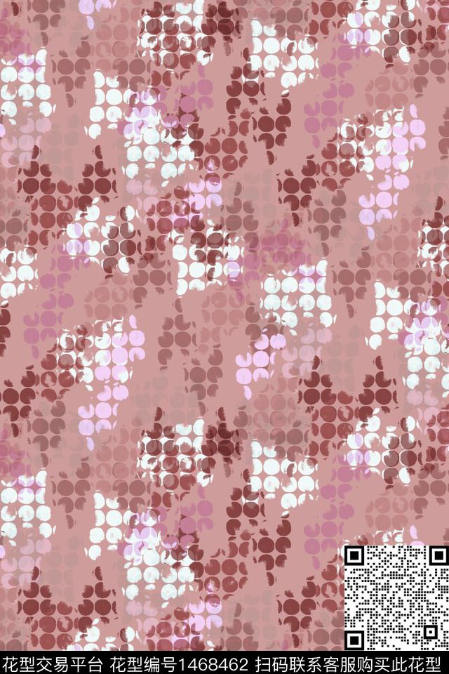 几何小清新粉色数码印花华亿平台下载（图片编号: 1468462） - 瓦栏（Walan）