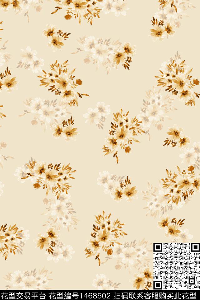 绿植树叶水彩年轻女性数码印花华亿平台下载（图片编号: 1468502） - 瓦栏（Walan）