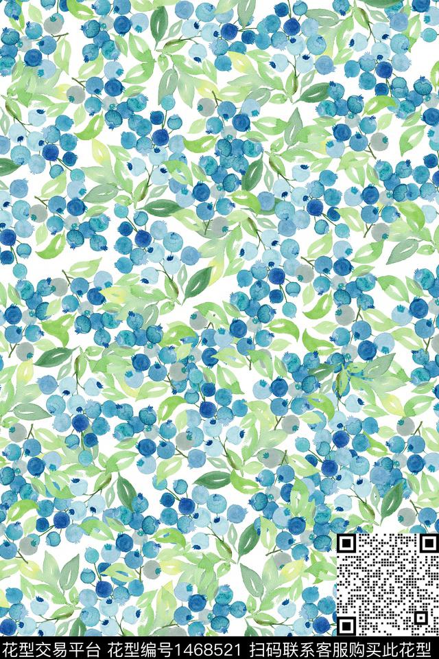 花卉抽象小清新数码印花华亿平台下载（图片编号: 1468521） - 瓦栏（Walan）