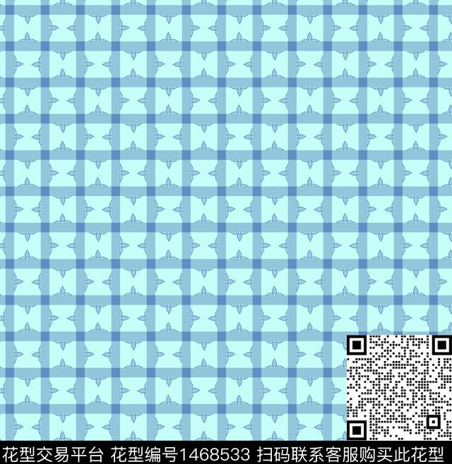 几何格子大牌风传统印花华亿平台下载（图片编号: 1468533） - 瓦栏（Walan）