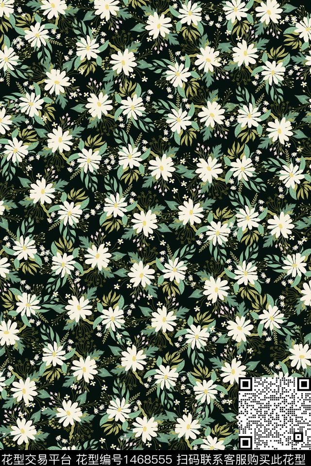 女装大牌风小碎花数码印花华亿平台下载（图片编号: 1468555） - 瓦栏（Walan）