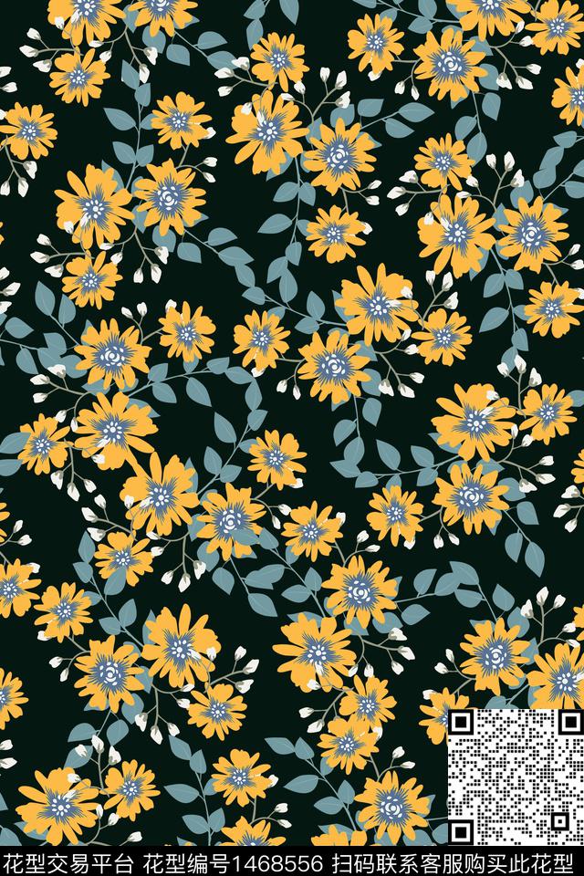 女装大牌风小碎花数码印花华亿平台下载（图片编号: 1468556） - 瓦栏（Walan）