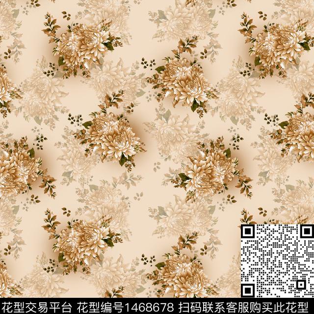 绿植树叶水彩年轻女性数码印花华亿平台下载（图片编号: 1468678） - 瓦栏（Walan）