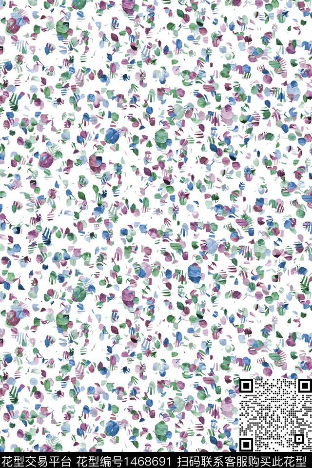 几何抽象真丝数码印花华亿平台下载（图片编号: 1468691） - 瓦栏（Walan）