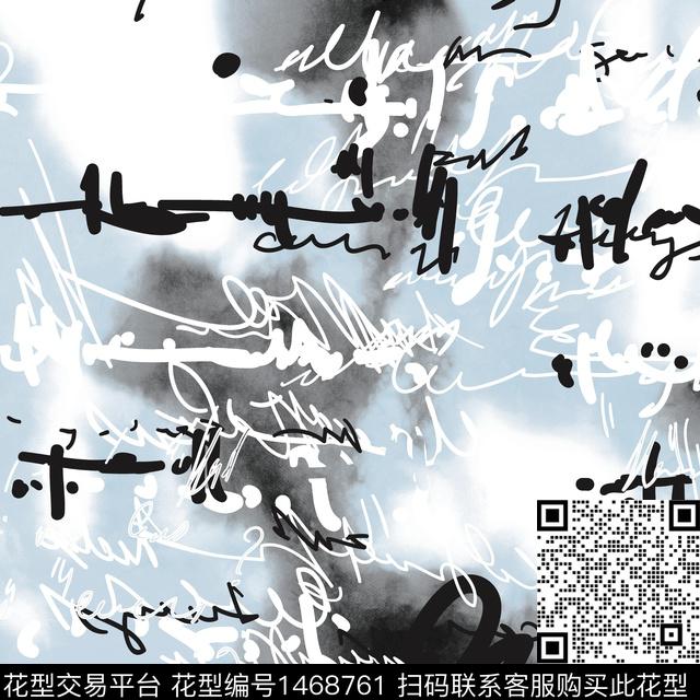 字母几何格子数码印花华亿平台下载（图片编号: 1468761） - 瓦栏（Walan）