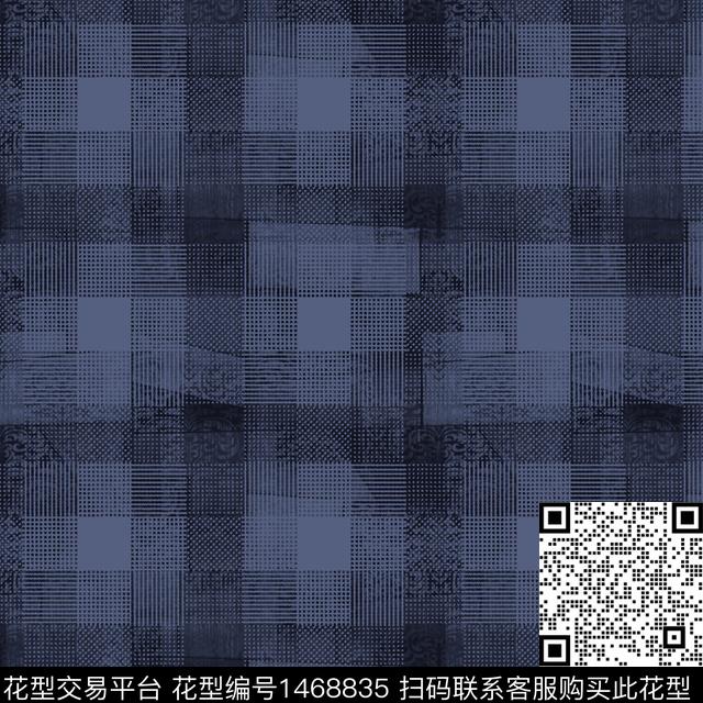 男装满版花时尚格子数码印花华亿平台下载（图片编号: 1468835） - 瓦栏（Walan）