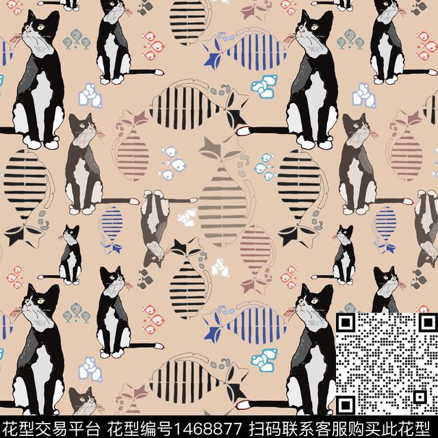 几何鱼卡通传统印花华亿平台下载（图片编号: 1468877） - 瓦栏（Walan）