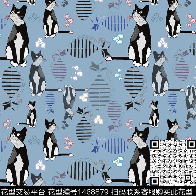 几何鱼卡通传统印花华亿平台下载（图片编号: 1468879） - 瓦栏（Walan）