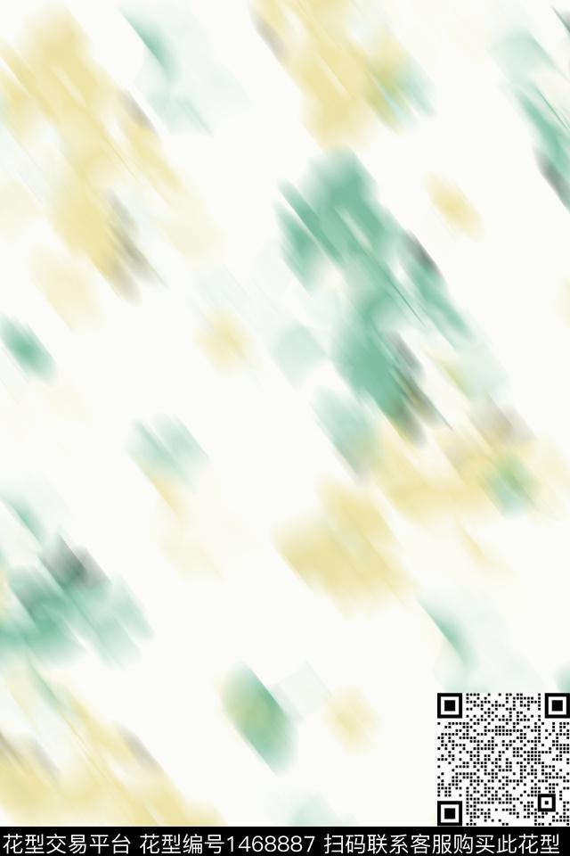 绿植树叶水彩扎染华亿平台数码印花华亿平台下载（图片编号: 1468887） - 瓦栏（Walan）