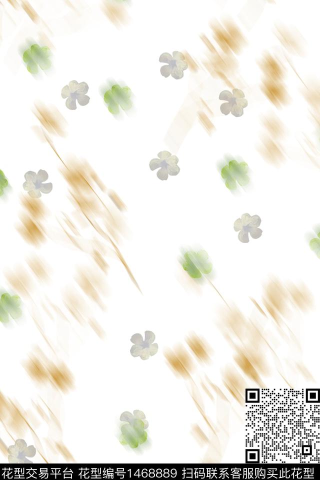 绿植树叶水彩扎染华亿平台数码印花华亿平台下载（图片编号: 1468889） - 瓦栏（Walan）