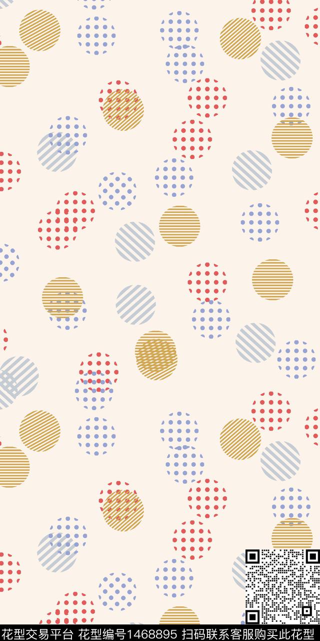 时尚真丝波点数码印花华亿平台下载（图片编号: 1468895） - 瓦栏（Walan）